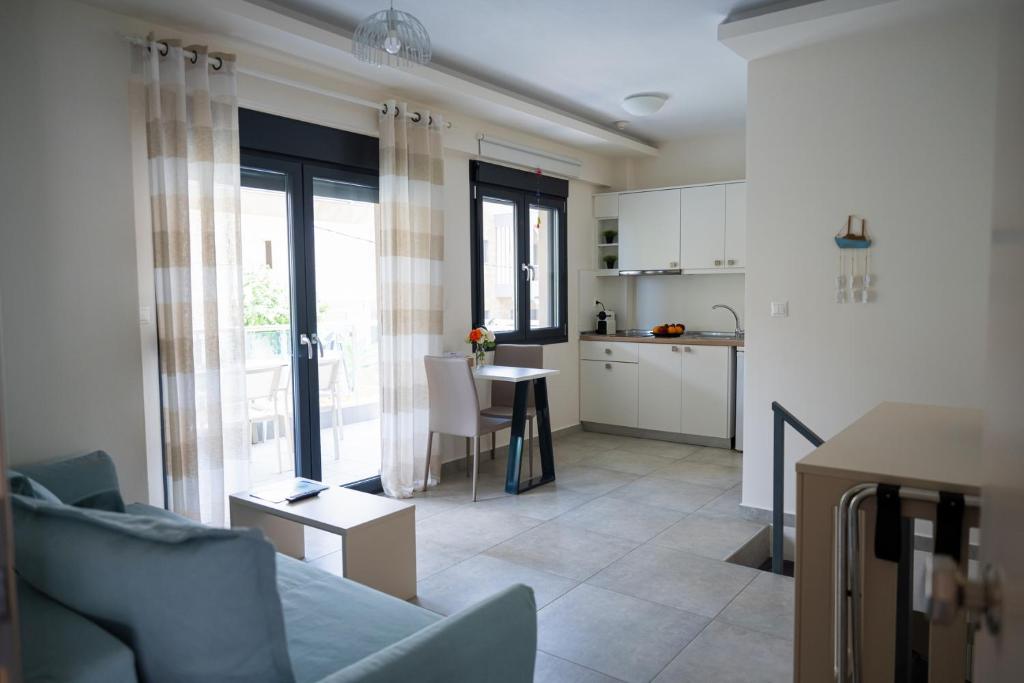 Kuchyň nebo kuchyňský kout v ubytování Callista Suites