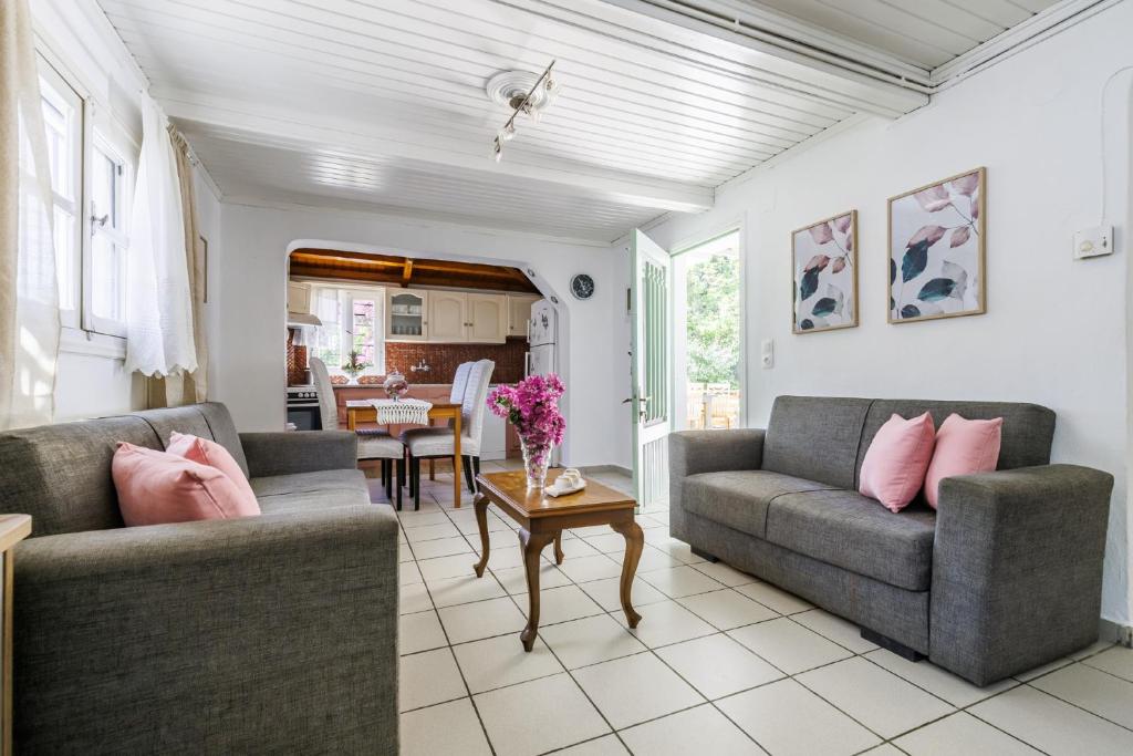 Posezení v ubytování Machis House Skopelos