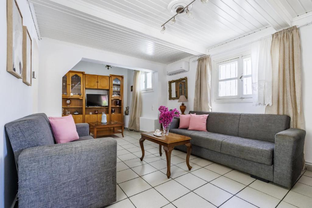 Posezení v ubytování Machis House Skopelos