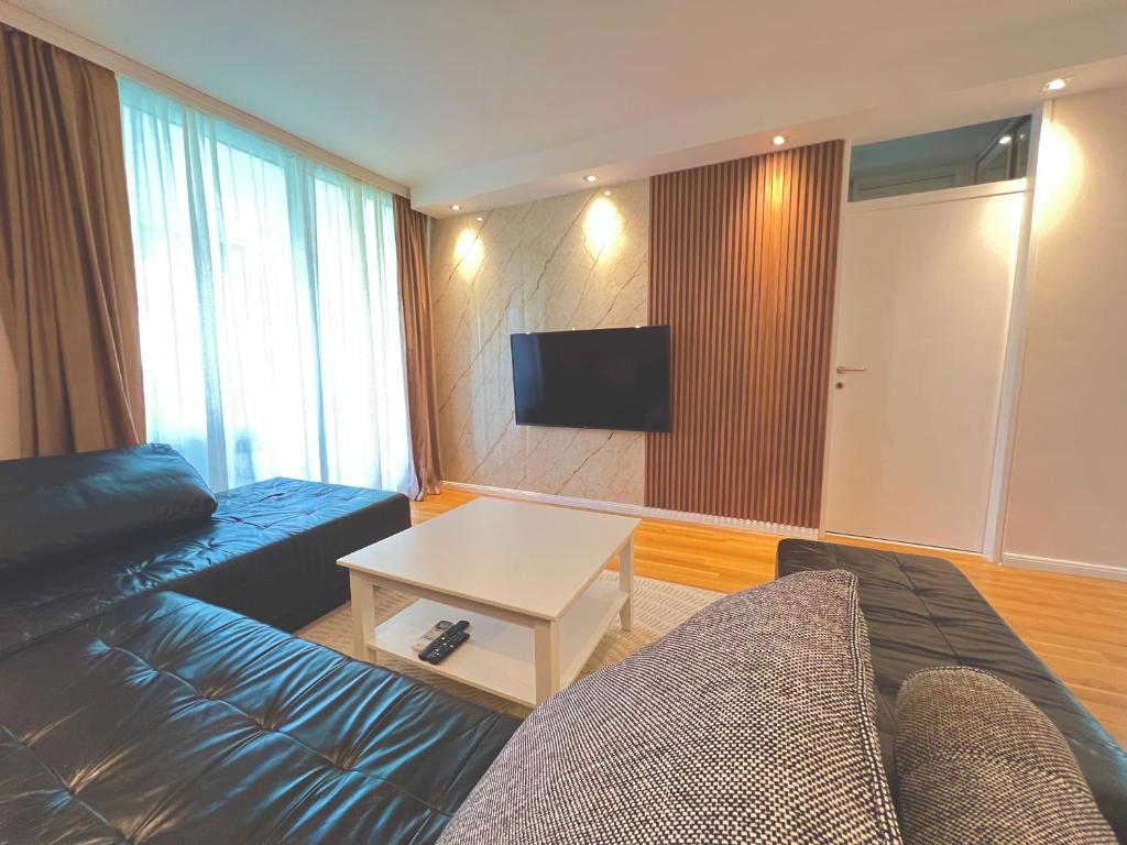 TV a/nebo společenská místnost v ubytování Apartment Hana