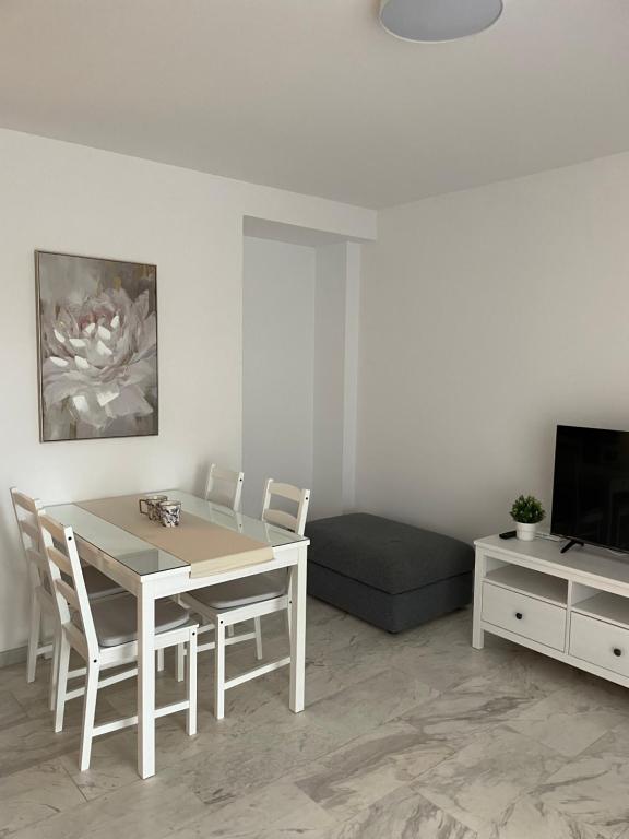 TV a/nebo společenská místnost v ubytování Jardines Apartment