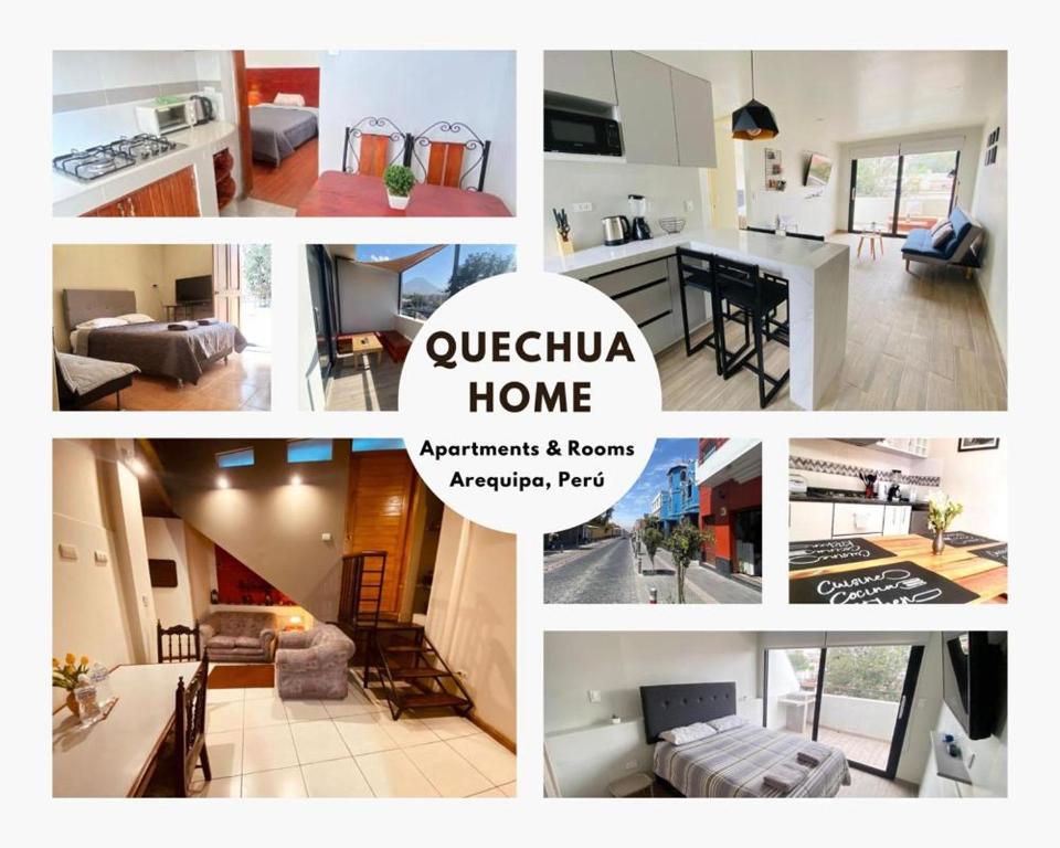 a collage of photos of a home at Deluxe Apartments in Arequipa Downtown in Arequipa