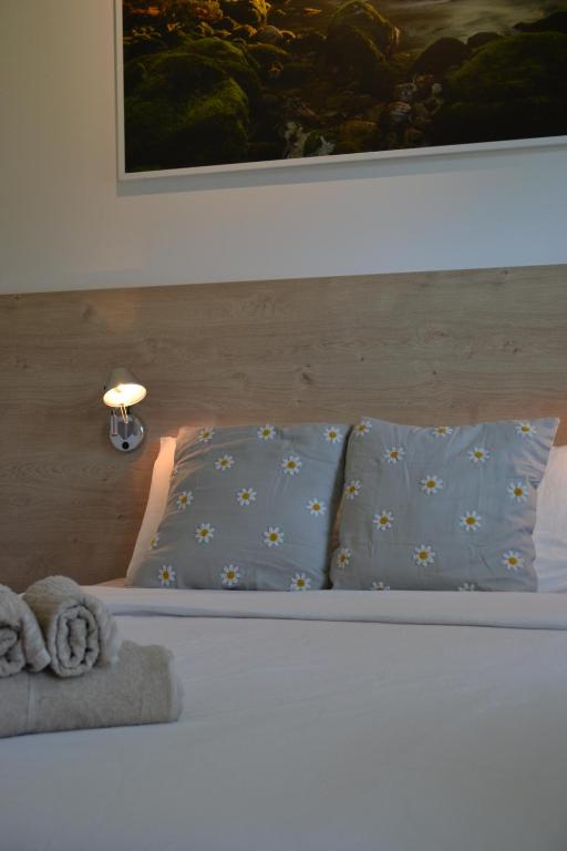 Postel nebo postele na pokoji v ubytování APARTMA VODNIK