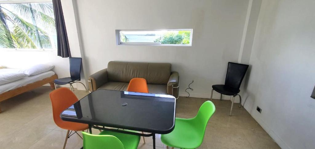 Posezení v ubytování Casa Maya Playa El Yaque