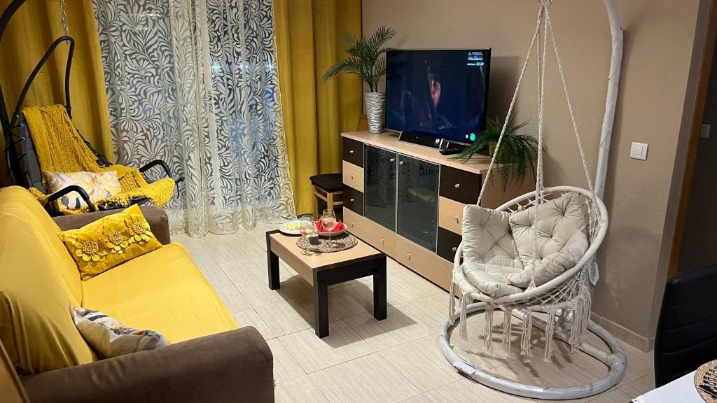 Et tv og/eller underholdning på Apartamento Oropesa Marinador