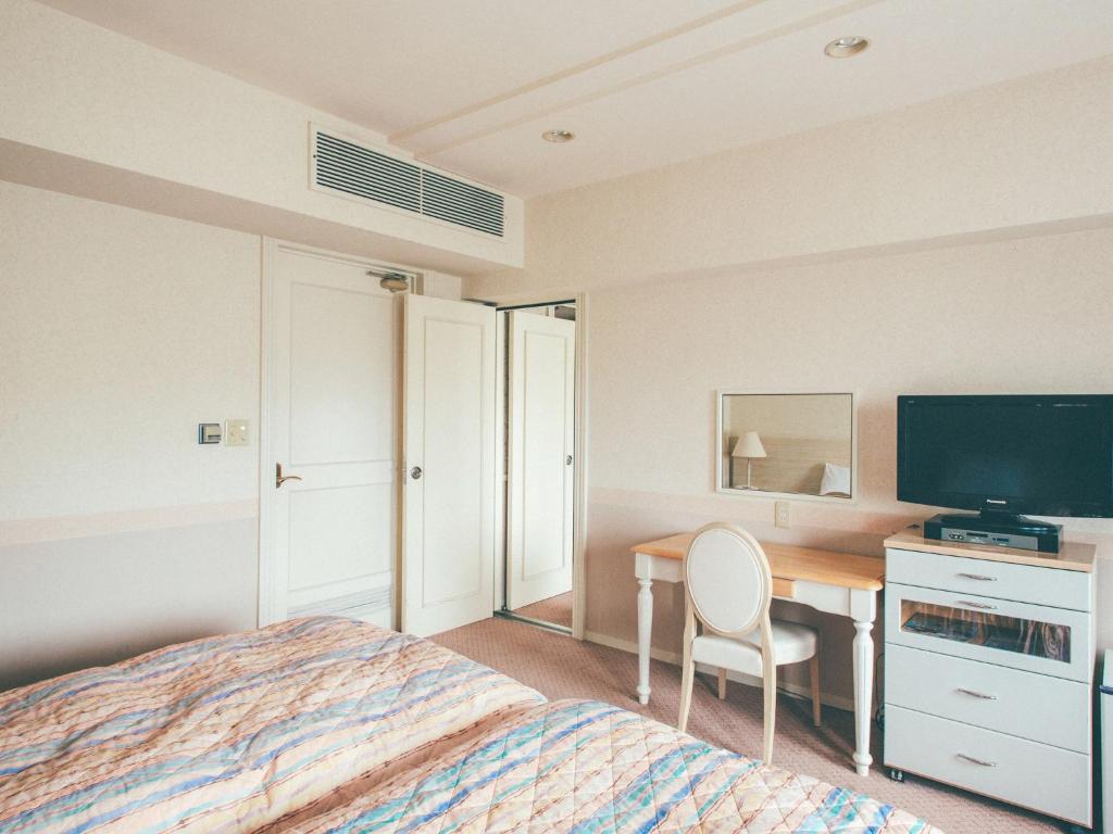 TV a/nebo společenská místnost v ubytování Kanazawa Kokusai Hotel