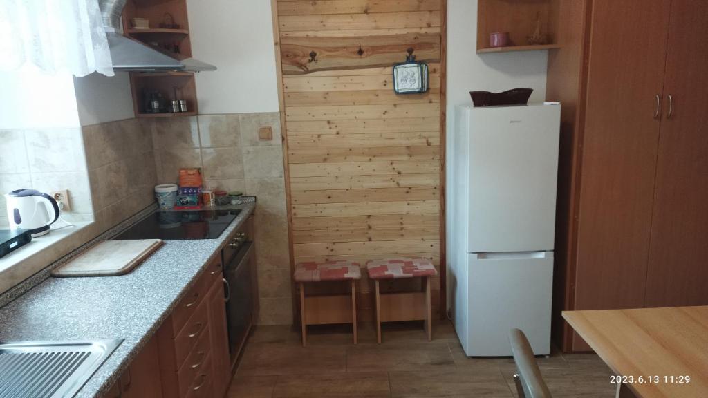 Kuchyň nebo kuchyňský kout v ubytování Apartmány pod Barunčinou školou