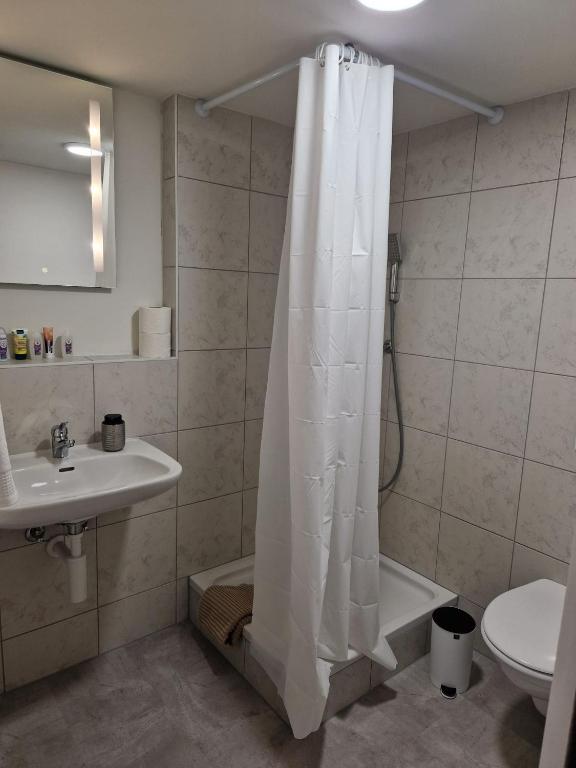 Koupelna v ubytování Hotel Chalet Bellerive