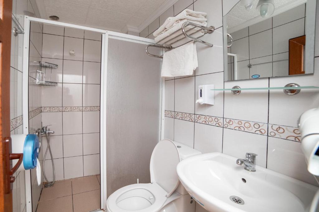 Koupelna v ubytování Yakamoz Hotel Gökçeada