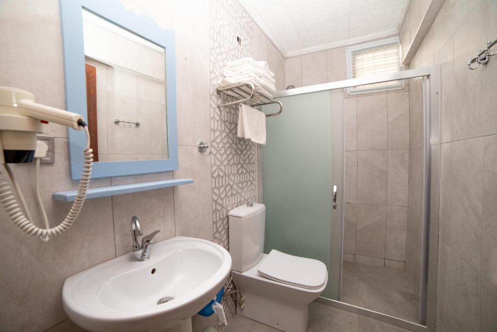 Koupelna v ubytování Yakamoz Hotel Gökçeada
