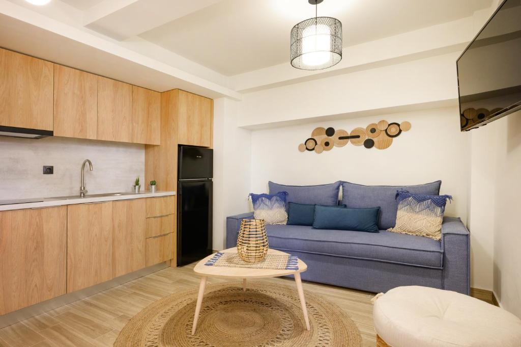 Kuchyň nebo kuchyňský kout v ubytování Casa Dimitrios Ammouliani