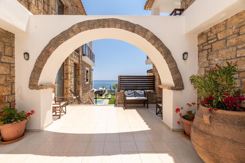 Balkón nebo terasa v ubytování Armonia Seaside Villas
