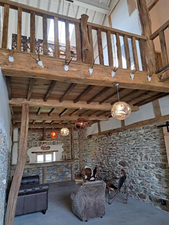 Posezení v ubytování Gîte Les 3 pierres