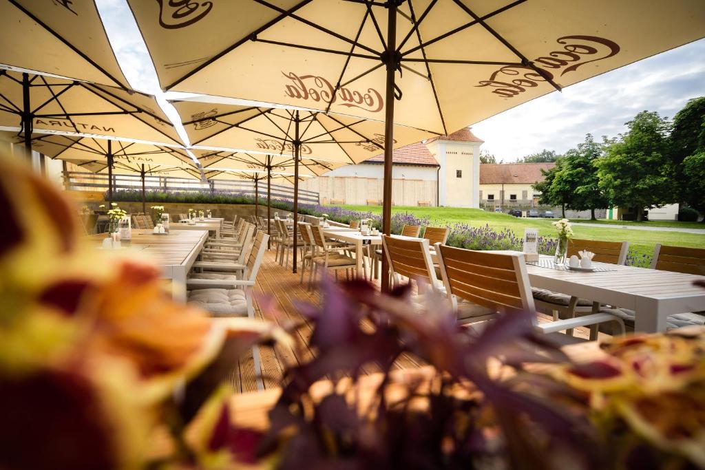 Restoran või mõni muu söögikoht majutusasutuses Posedy Panský dvůr Telč