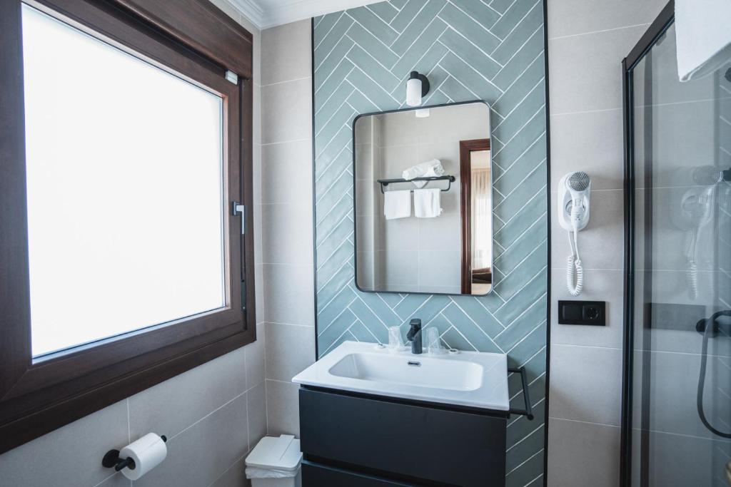A bathroom at Hotel Xunqueira