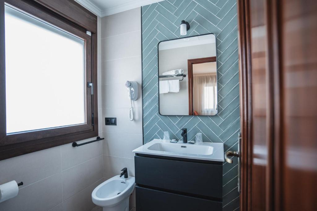 A bathroom at Hotel Xunqueira