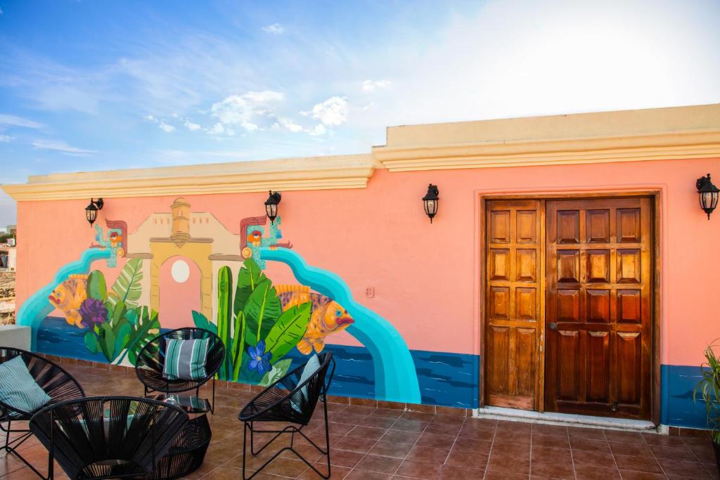Patio nebo venkovní prostory v ubytování Maya Campeche Hotel