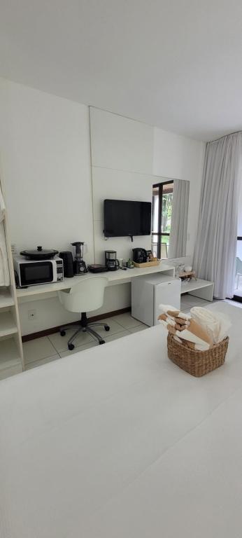 Kuchyň nebo kuchyňský kout v ubytování ILOA Residence Flat Alagoas