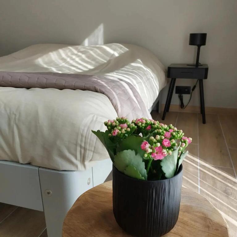 Postel nebo postele na pokoji v ubytování Vakantiewoning De Papendaler