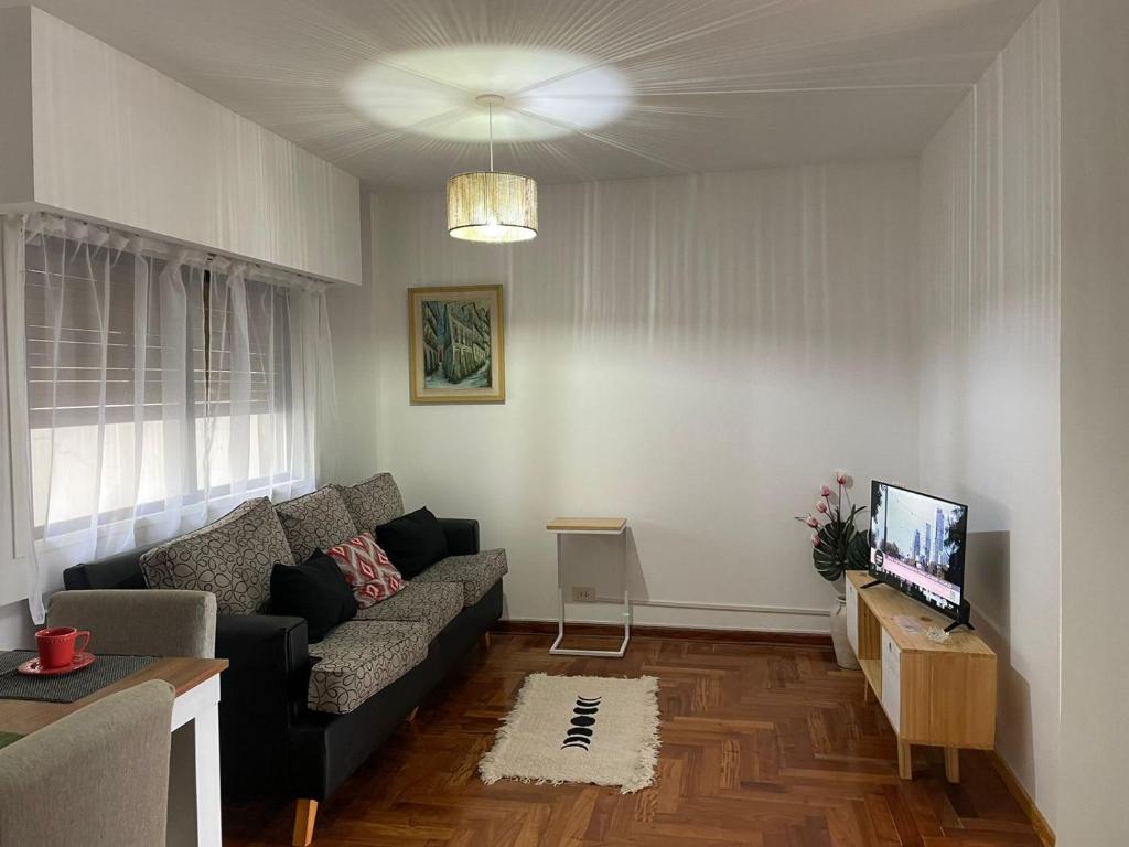 布宜諾斯艾利斯的住宿－Cómodo dos ambientes，带沙发和电视的客厅