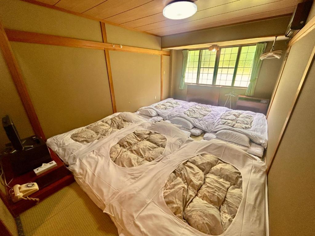 Postel nebo postele na pokoji v ubytování Hakuba Park Hotel