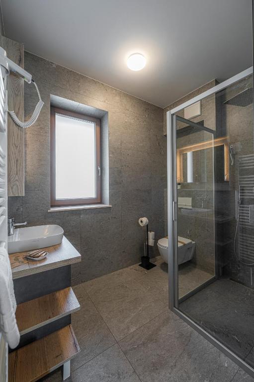 Koupelna v ubytování Veldes B&B