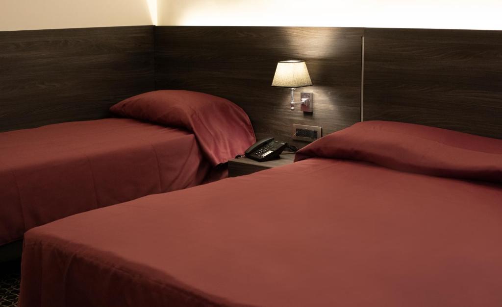 Postel nebo postele na pokoji v ubytování Gemelli Hotel