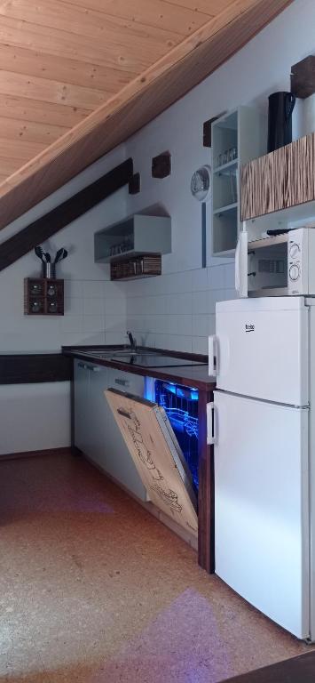 Kuchyň nebo kuchyňský kout v ubytování Apartments Cederika