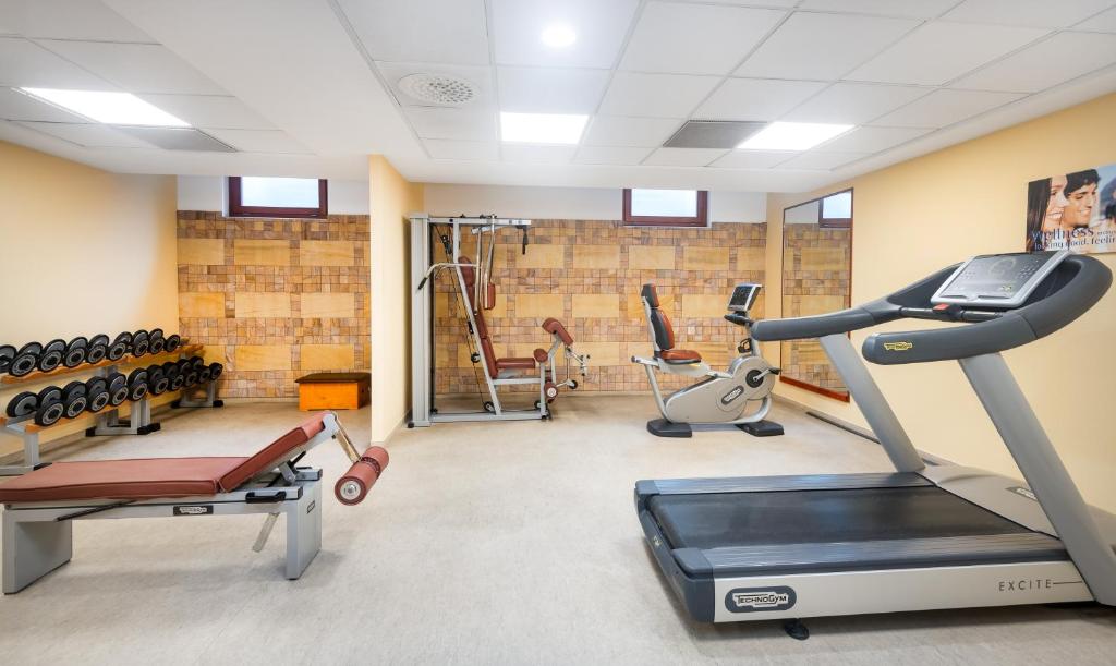 Fitness centrum a/nebo fitness zařízení v ubytování Aquarell Hotel