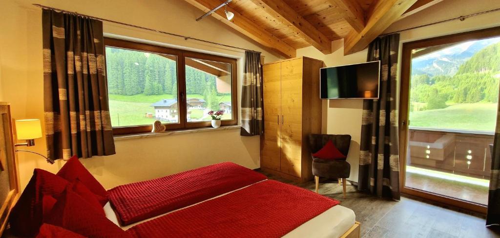 Postel nebo postele na pokoji v ubytování Haus Marchegg