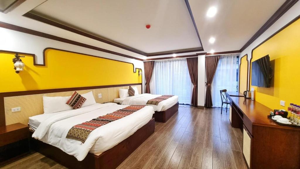 Postel nebo postele na pokoji v ubytování Le Chapa Hotel & Spa