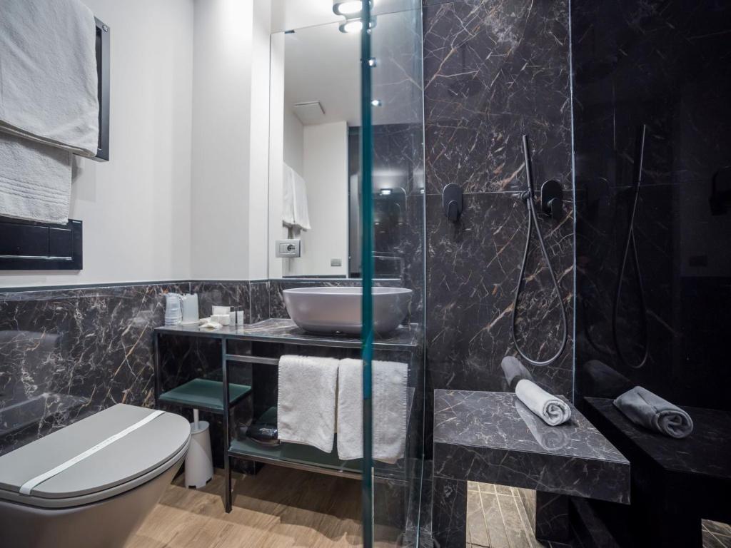 Koupelna v ubytování Hotel Michelangelo