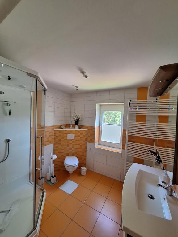 Ein Badezimmer in der Unterkunft Ferienresidenz Fürst von Büttelkow
