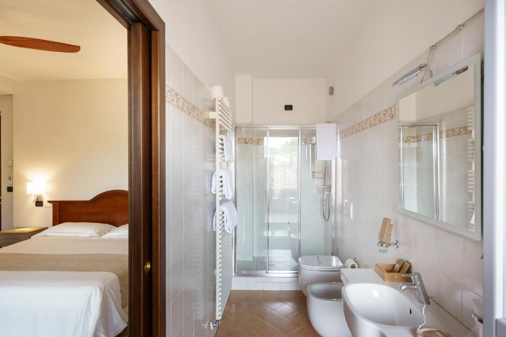 Koupelna v ubytování Hotel Il Grappolo D'Oro