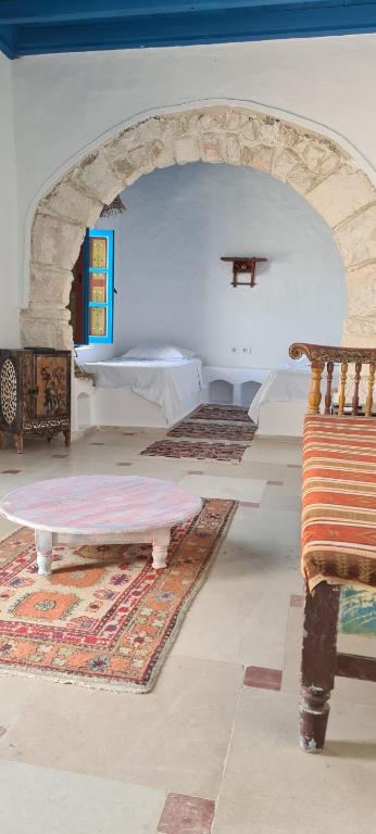 Posezení v ubytování Dar Michèle Djerba
