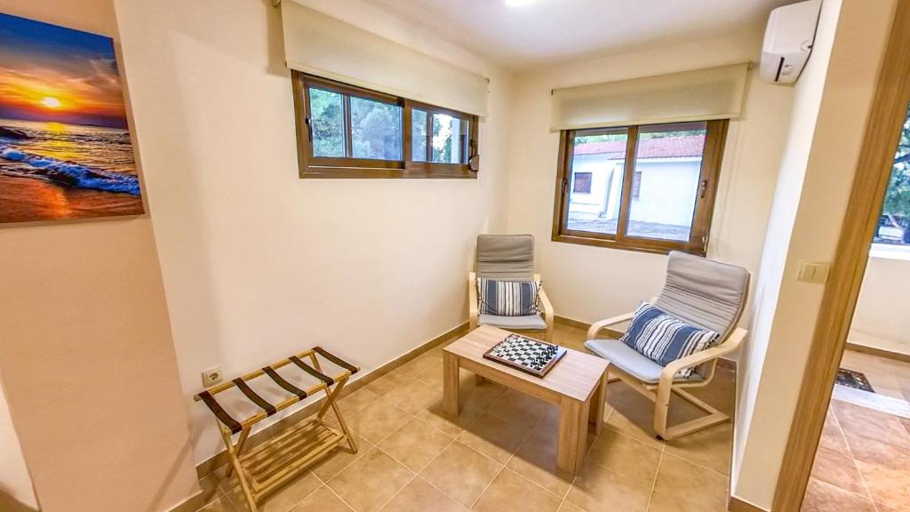Posezení v ubytování Natura Suites