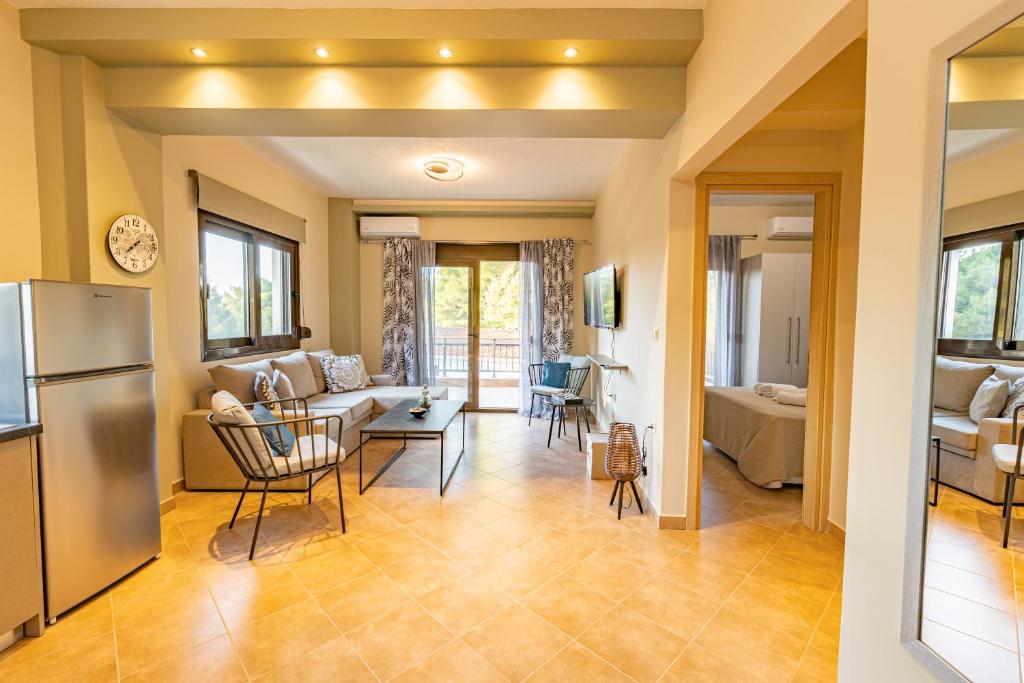 Posezení v ubytování Natura Suites