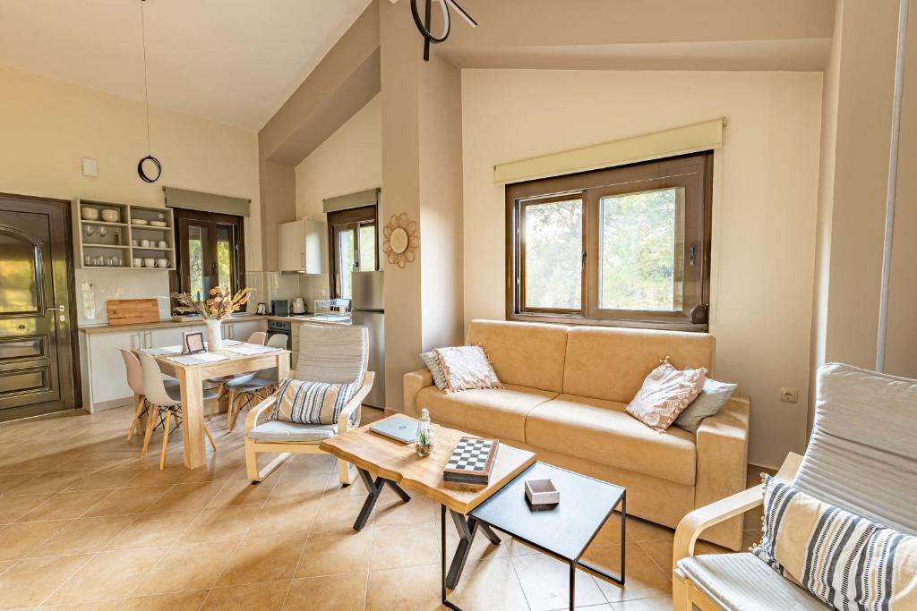 Posezení v ubytování Natura Suites