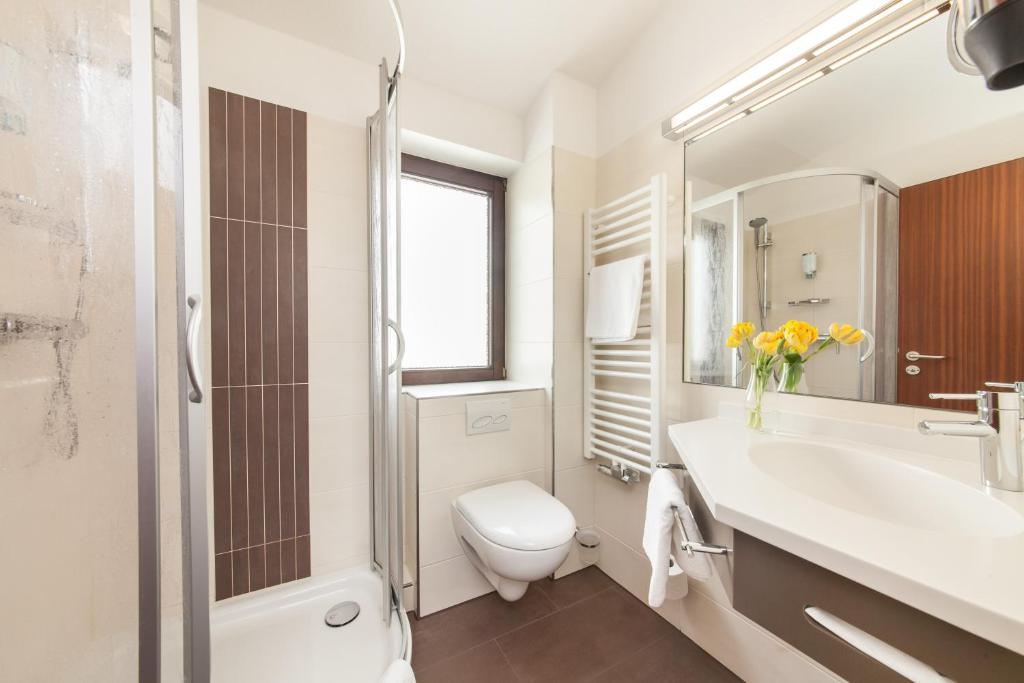 Koupelna v ubytování Hotel Strijewski
