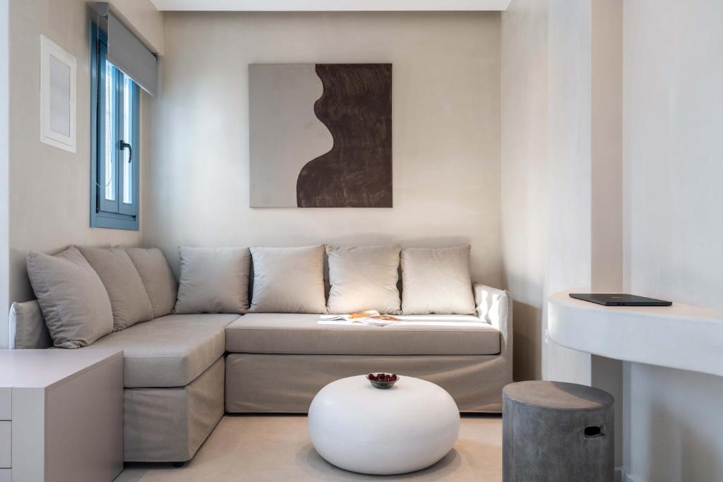 Posezení v ubytování Aura Suites Paros