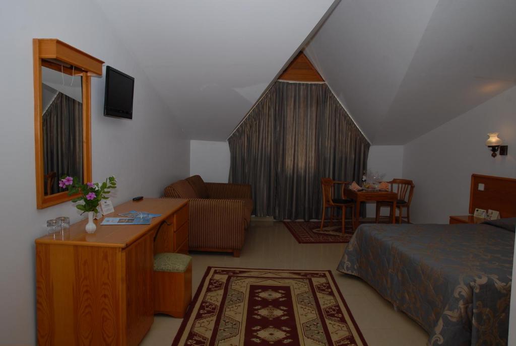 TV a/nebo společenská místnost v ubytování Marmaris Park Hotel