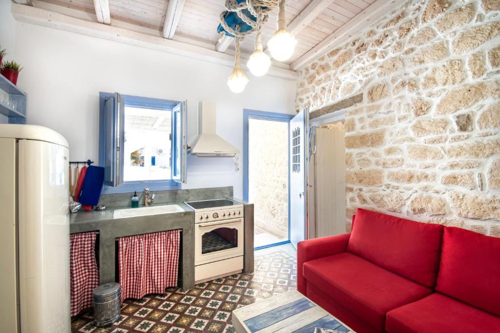 Posezení v ubytování TERRA E SOLE spa suite Aegina