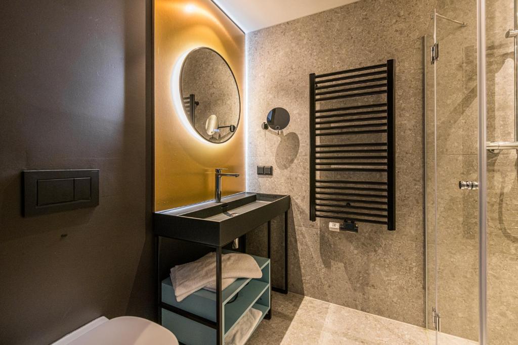 Koupelna v ubytování YUMA Apartments Leipzig Berliner Straße
