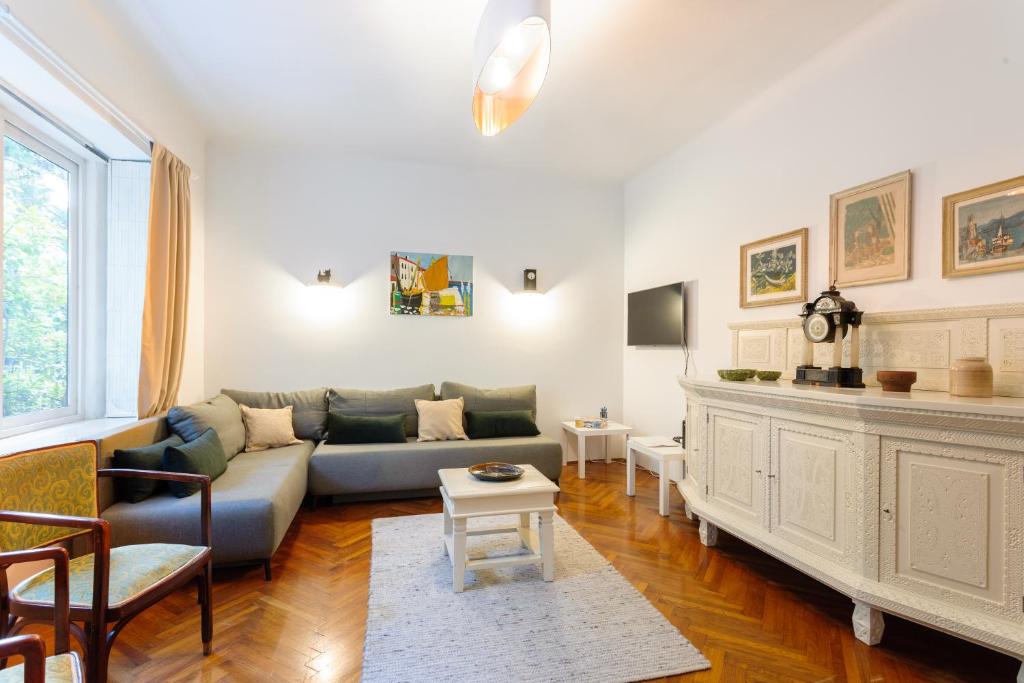 Predel za sedenje v nastanitvi Villa Linda