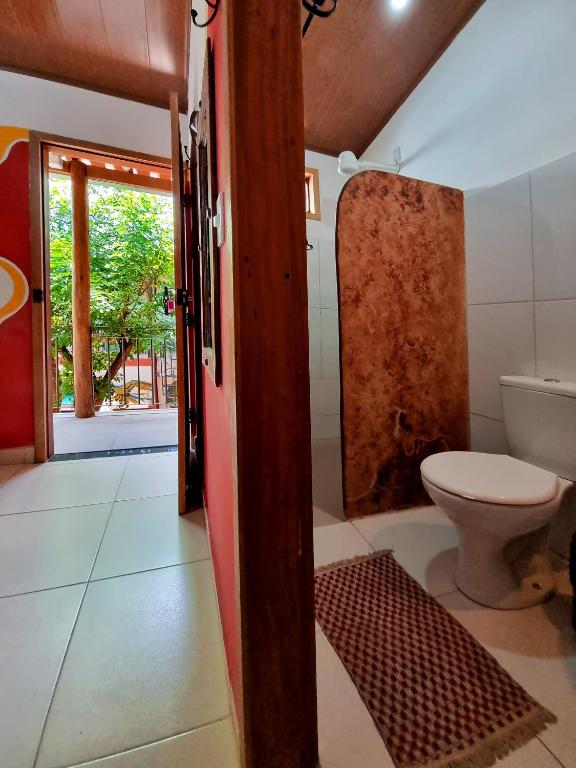 Koupelna v ubytování Chapada Backpackers Hostel Agência