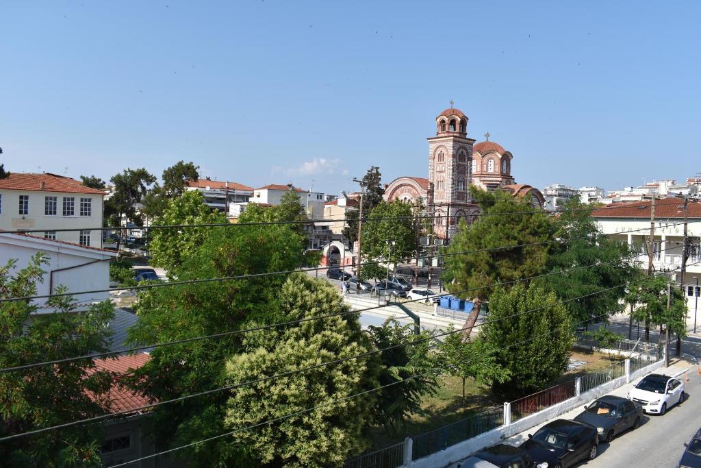 Nespecifikovaný výhled na destinaci Nea Kallikratia nebo výhled na město při pohledu z apartmánu