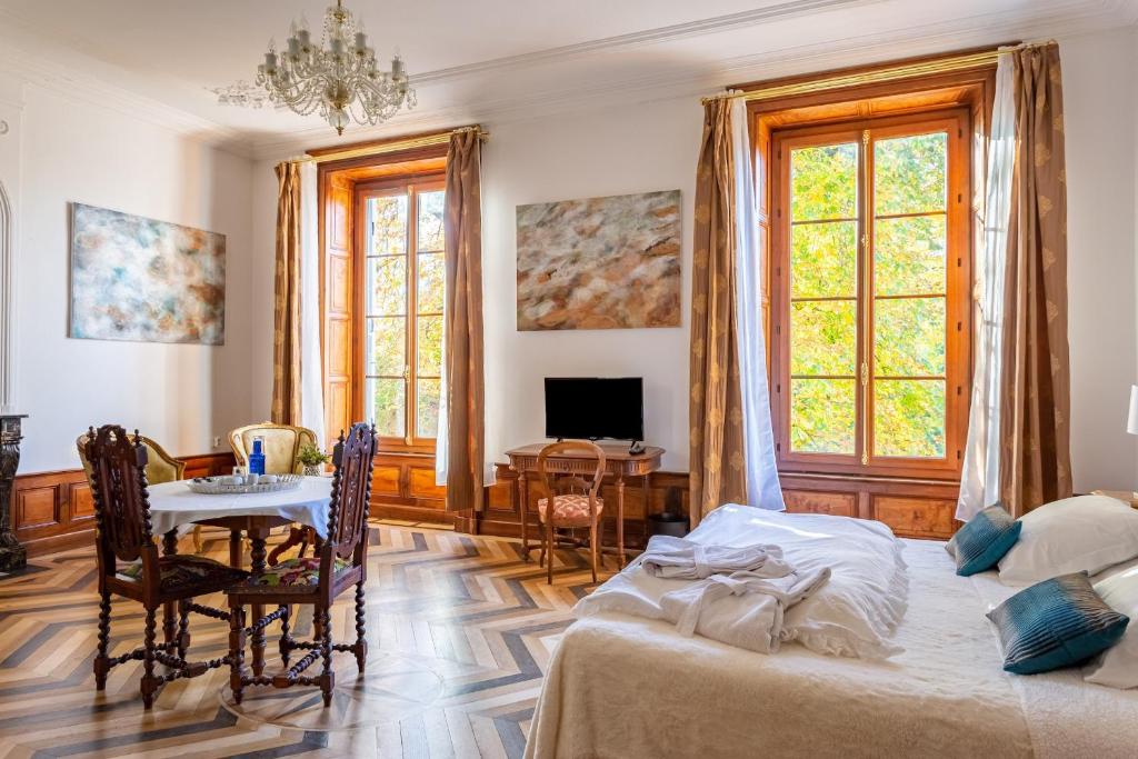Posezení v ubytování Manoir de la Manantie - Teritoria