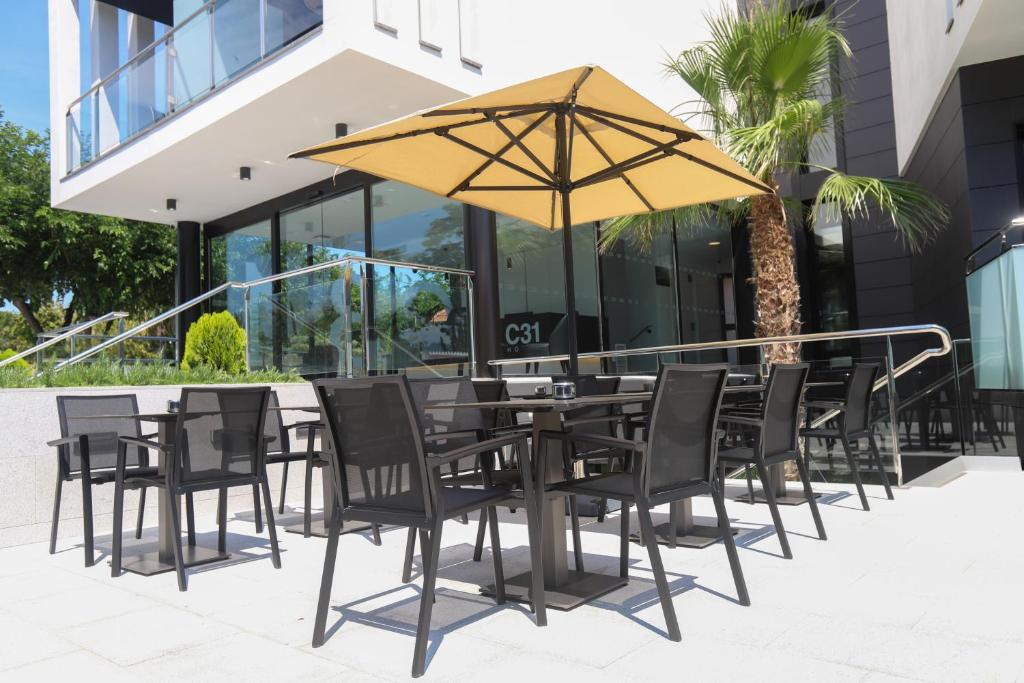 Patio nebo venkovní prostory v ubytování Hotel C31