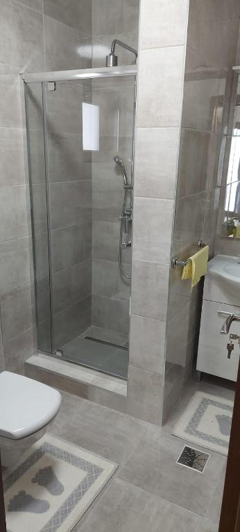 Koupelna v ubytování Zander House