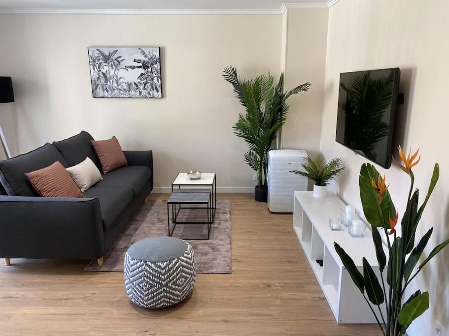 un salon avec un canapé et une table dans l'établissement Superbe 2P - 5 minutes de la plage à pied !, à Antibes